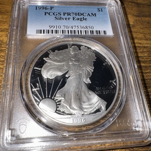 1996P Proof American Silver Eagle PCGS PR70DCAM , Problem free coin! PRICE DROP!