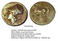 CORINTHIA, CORINTH. Silver Stater, circa 400-375 BC.