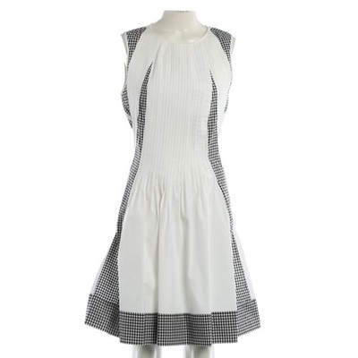 Diane von Furstenberg Kleid 36 US 6 Weiß Schwarz Gut