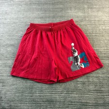 VINTAGE Jordan Shorts Mens Extra Large Red Nike Air USA Made Retro 5 90s