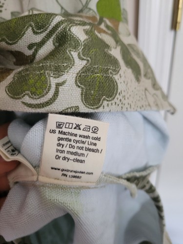 Gundrum Sjoden Green Tunic Dress XL Lagenlook Hippie Mushroom Floral Fox AOP NWT - Picture 9 of 14