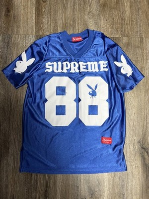 2014 Supreme x Playboy Football Top Jersey SS14 Blue Size XS | eBay