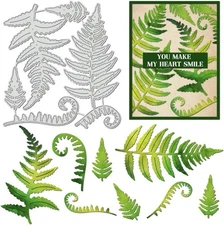 Fern Leaves Die Cuts for Card Making, Leaves Cutting Dies Stencil for Scrapbooki