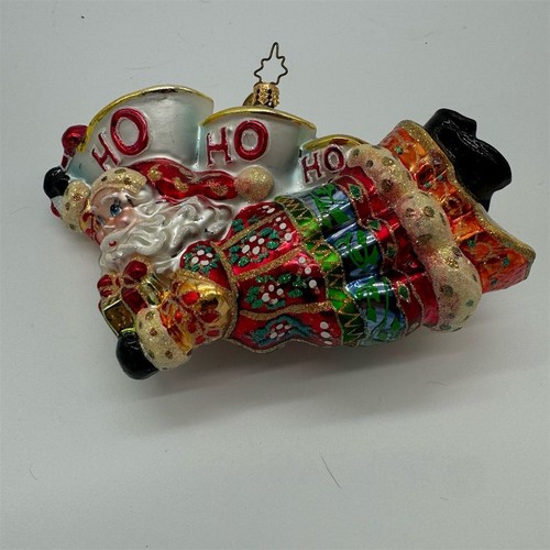 Christopher Radko HO HO HO Flying Santa Navidad Adorno Multicolor - Imagen 6 de 11