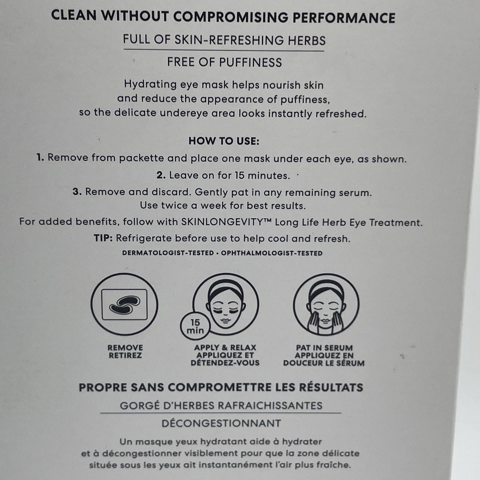 bareMinerals Skinlongevity 绿茶柳树草本蓬松眼膜素食护肤 — 第 3/4 张图片