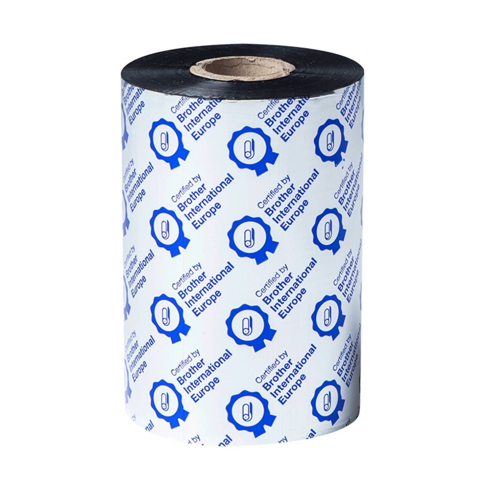 Original Brother 110mm Premium Wax Thermal Transfer Black Ink Ribbons - Box of 8