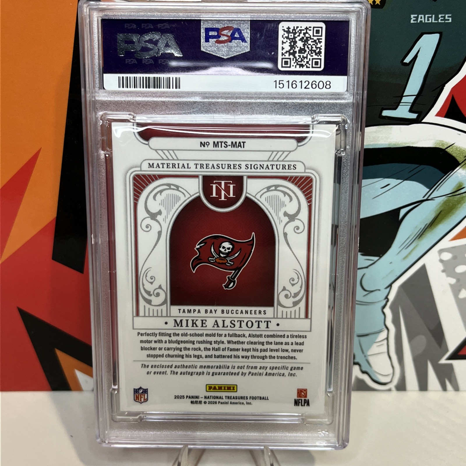 2025 Panini National Treasures Material Treasures Sig #MAT Patch Auto /49 PSA 9 view 2