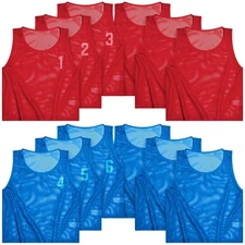 Boyiee Pinnies Scrimmage Vests, Nylon Mesh Team Practice Jersey Youth Pinnies...