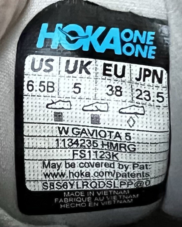 Hoka One One Gaviota 5 Womens Size 6.5  B 1134270 HMRG Gray Running Shoes thumbnail 8