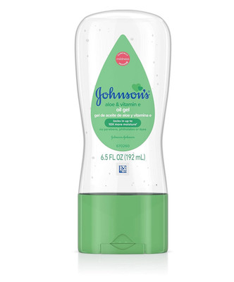 Johnson's Baby Oil Gel with Aloe Vera & Vitamin E, Baby Skin Care, 6.5 oz.