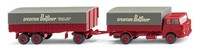 Wiking, Henschel Hs 14/16 4X2-Lkw Mit 1+2-Achsigem Beibner-AnhäNger, 1/87, Wi...