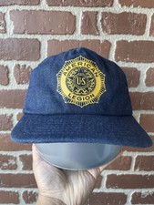 Vintage Trucker Hat Snapback Cap US American Legion Blues 90s 80s Made in USA