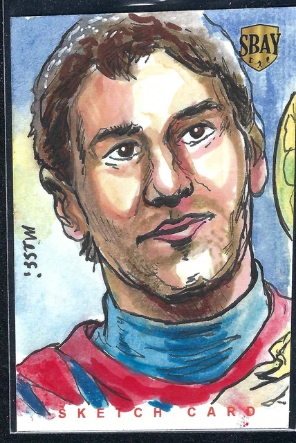 Lionel Messi, 2014 SBAY 1/1 Sketchkarte von Dan Gorman.