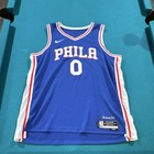 Nike Philadelphia 76ers Maxey #0 Blue Jersey Size 56 NBA Basketball — photo 1