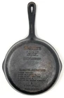 Wagner's 1891 Original 8 Inch Cast Iron Skillet Frying Dual Spouts Made In USA