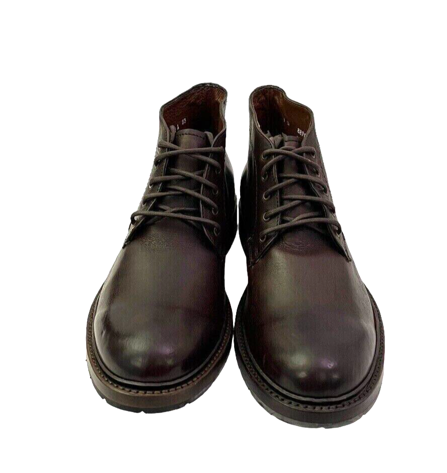 NEW Mens FRYE Dark Brown Leather Authentic Made In Mexico Lace Up Ankle
