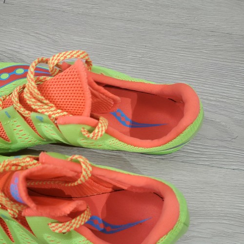 Saucony Racing Carrera XC3 S19039-1 Bright Green/Orange Ladies Size 9.5 EUC - Picture 7 of 9