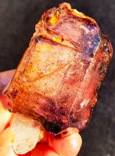 127g BERŁO! Diament! Super Seven Szkieletowe włosy Ametyst Kwarcowy kryształ ie3428