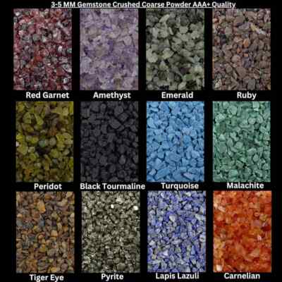AAA+ Premium Crushed Gemstone Powder 3-5 MM Crushed For Stone Healing  Powder