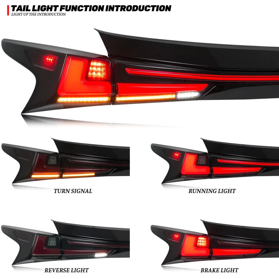 Lanternas traseiras de LED pretas lâmpada de porta-malas para Lexus NX300 NX300h NX200t 2015-2021 F Sport - Imagem 2 de 4