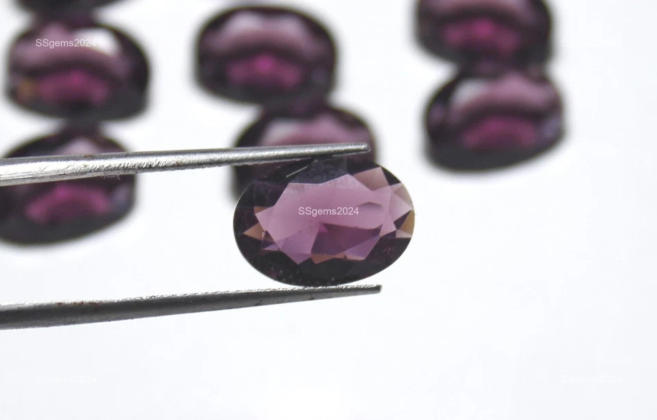 10 Pcs Wholesale Lot Lab-Created Amethyst Oval Artisan Faceted 3x10x14 mm - Image 3 of 4