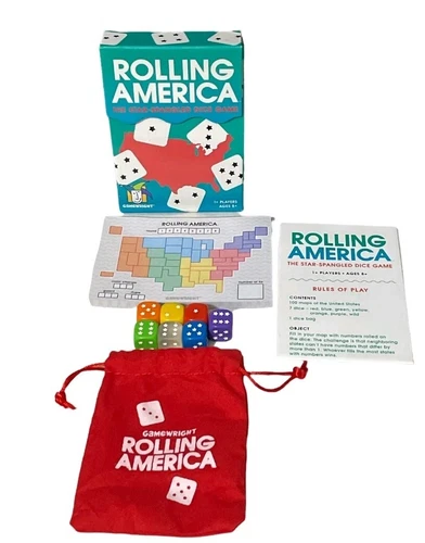 ROLLING AMERICA THE STAR SPANGLED DICE GAME BY GAMEWRIGHT PREOWNED