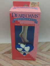 Vintage Dearfoams Women's Slipper Socks 1980's USA Made Slip Resistant One Size