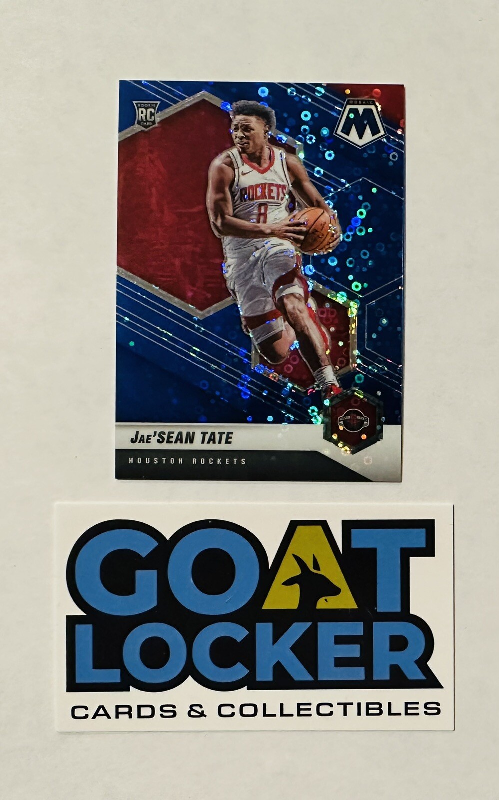 2020-21 Panini Mosaic Fast Break Blue Prizm /85 Jae'Sean Tate #214 Rookie RC