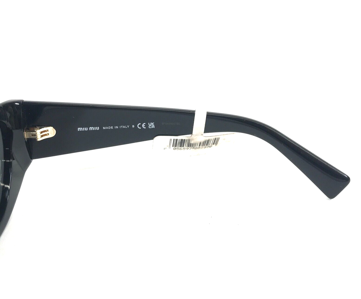 Miu Miu Sunglasses SMU06Y 1AB-5S0 Shiny Black Cat Eye Frames