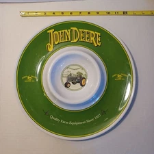 John Deere Melamine Ware Chip And Dip Serving Platter 13" Licensed Product