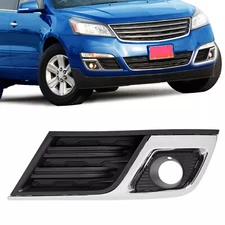 Fog Light Bezel Cover Trim Front Left Black Chrome For Chevy Traverse 2013-2017