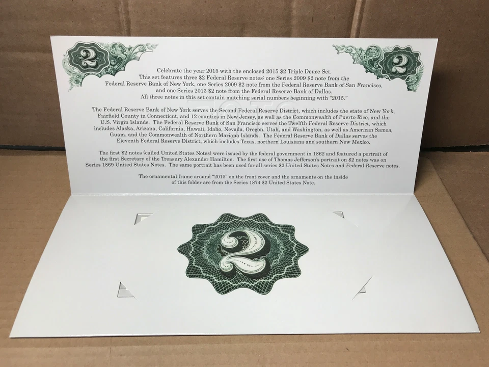 2015 $2 Triple Deuce Set 2009 New York, 2009 San Francisco, 2013 Dallas In Hand - Image 4 of 4