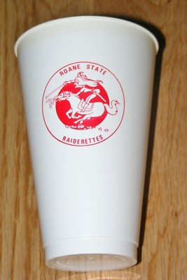 Vintage Cup Roane State Raiders Raiderettes Harriman Tennessee Plastic  School
