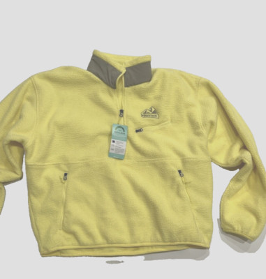 Marmot womens '94 Stand Collar Pullover Yellow Fleece - size XL