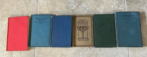 6 Karat dekorative 1910-40er Jahre Bücher Instant Library Antik Kleine Inszenierung Rot/Blau - Bild 2 von 9