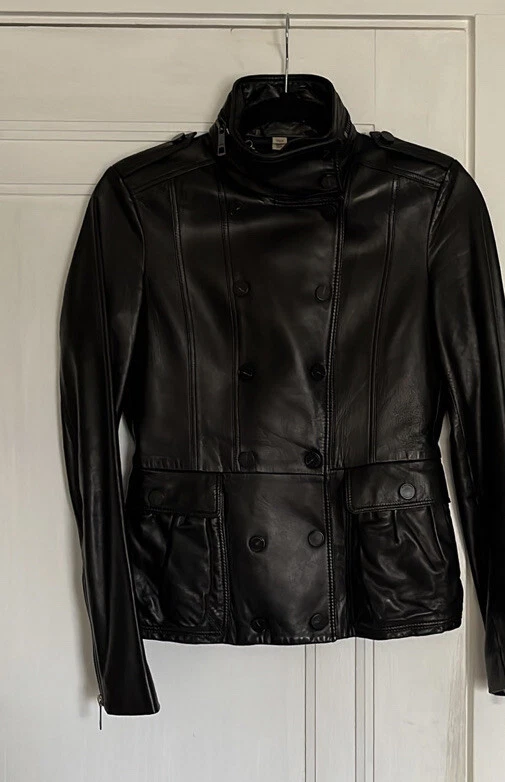 burberry leather jacket women eBay