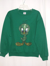 NWT Looney Tunes Juniors S 3-5 Embellished Tweety Bird Graphic Sweatshirt