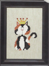 CAT--Calico Cat with a Crown--Counted Cross Stitch KIT