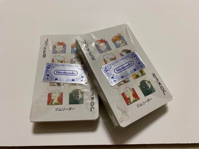 Pokemon Poker Card Red & Green Playing Cards 1996 Very Rare