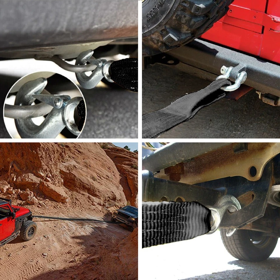 Ремень ручной лебедки сменный для морского лодочного прицепа 2 дюйма x 20 футов 10000 фунтов тяжелый 6 М x 50 мм - Изображение 2 из 4