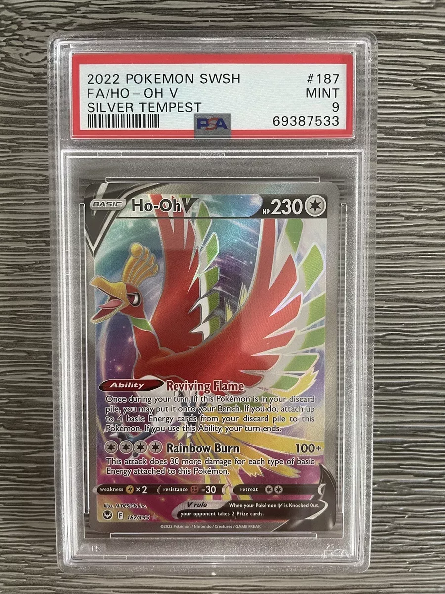 Pokemon Sword and Shield Silver Tempest 187 Full Art/HO-Oh V MINT