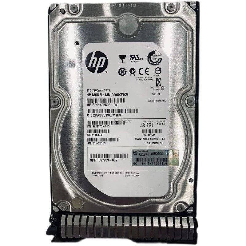 HP 657739-001 657750-B21 1TB 6G SATA 7.2K 3.5in MDL SC HDD Hard Drive NEW - Image 2 of 4