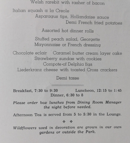 The Ahwahnee Yosemite National Park Dinner Menu 1948 - Picture 10 of 10