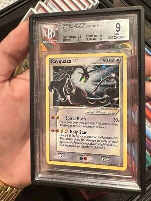 BGS 9 Mint Rayquaza Gold Star 107/107 EX Deoxys Gold Star BGS 9 Mint Rayquaza Gold Star 107/107 EX Deoxys Gold Star