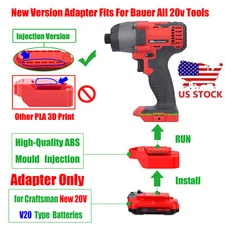 1x Adapter for Craftsman V20 New 20v Type Battery To for Bauer 20v Platform Tool
