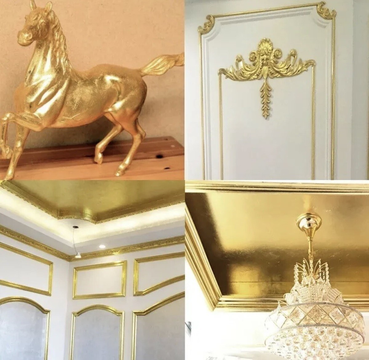 100 Rose Gold Leaf Flake Composition Gilding Leaf Sheets In - Foto 12