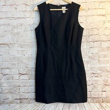 Gap Womens Vintage Sleeveless Wool Blend Sheath Dress Size 8 Black