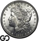 1881 Morgan Silver Dollar Coin, Flashy Solid Gem BU++