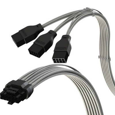 12VHPWR GPU Power Extension Cable For RTX 5070/5080 12+4 To 3x8 Pin PCIe 5.0