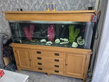 Aqua Oak Aquarium and Cabinet Set